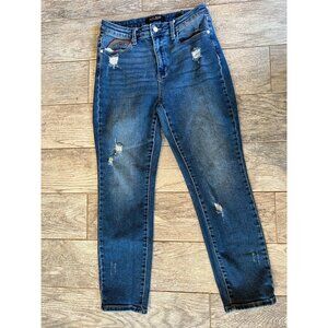 Judy Blue Denim Jeans‎ 9 / 29 Rainbow JB88438 Distressed High Rise Straight Fit